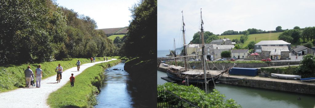 Bike trail to Charlestown in Cornwall